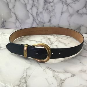 Linda allard for Ellen Tracy Italian alligator calfskin leather belt size medium